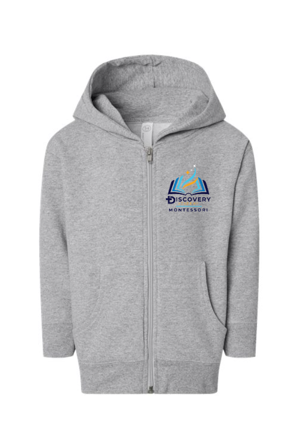 Toddler Full-Zip Fleece Hoodie Sweatshirt Montessori Logo