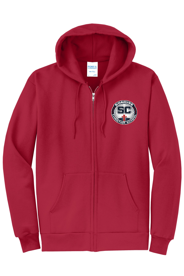ADULT Full-Zip Hooded Sweatshirt