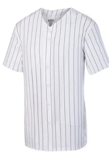 Augusta Sportswear 1685 Pinstripe Full-Button Baseball Jersey