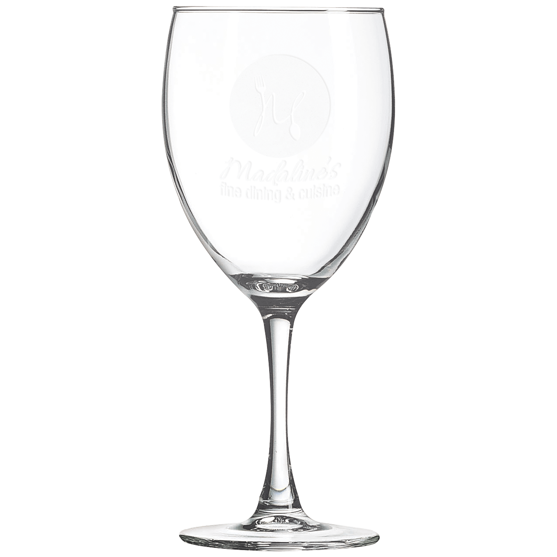Laser Engraved Stem Wine Glass
