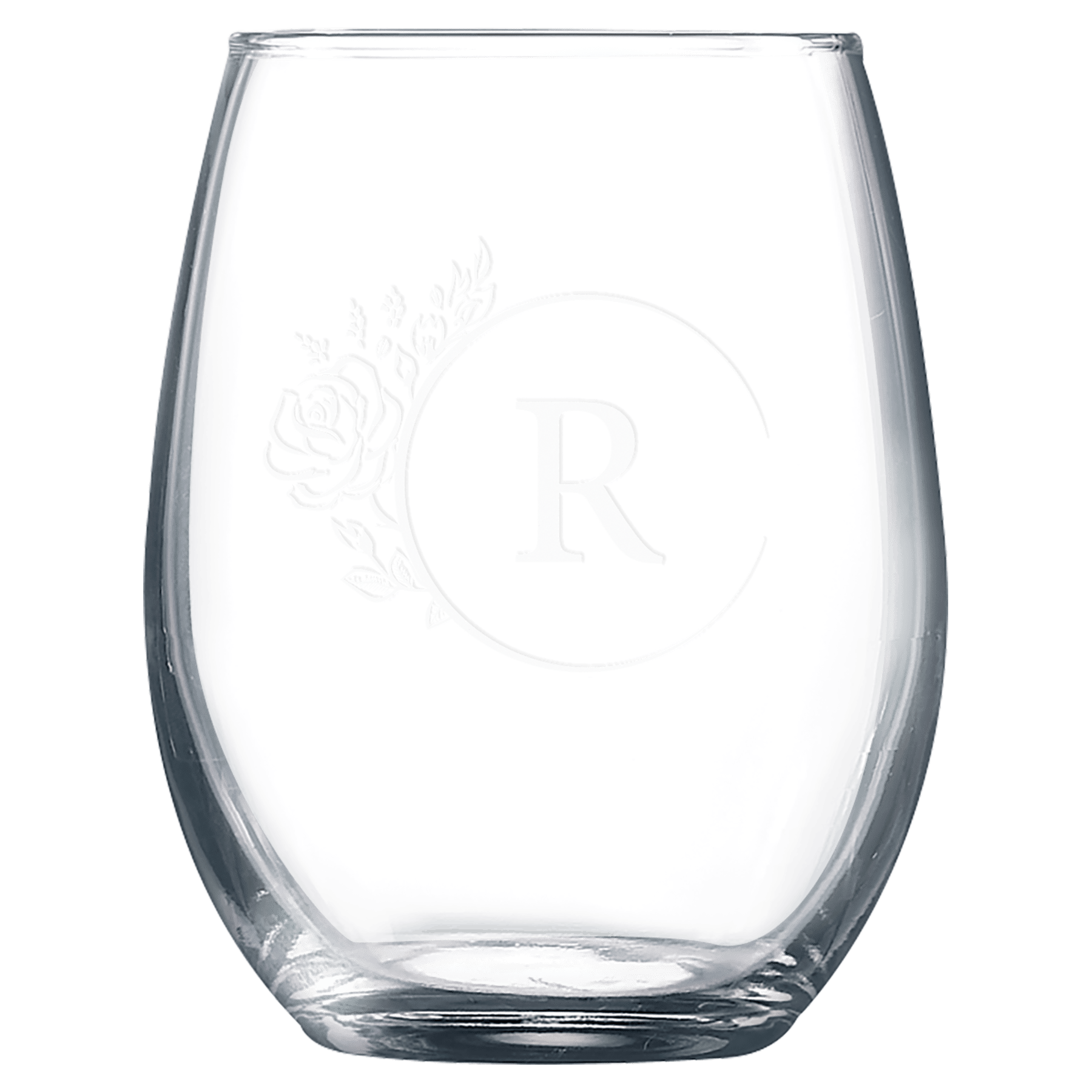 Laser Engraved Stemless Wine Glass