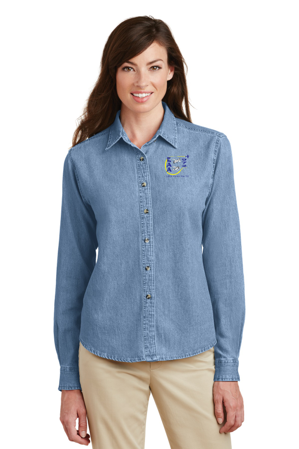 Ladies Long Sleeve Denim Shirt