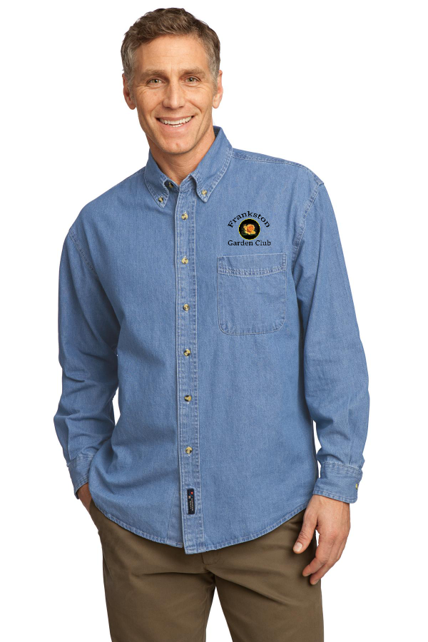 Port & Co Men's Long Sleeve Value Denim Shirt