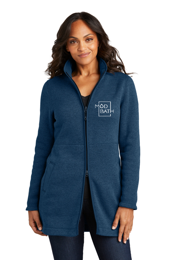 Women s Arc Sweater Fleece Long Jacket L425