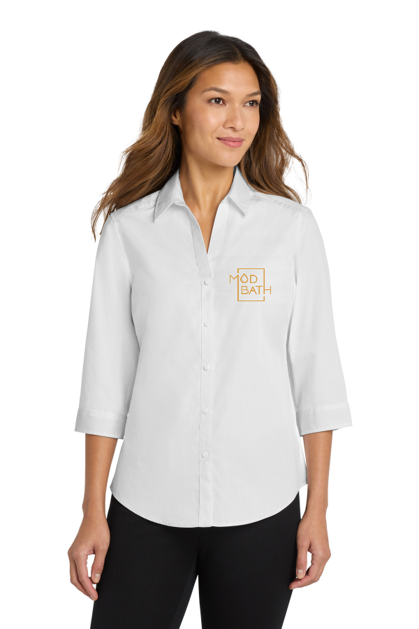 Women s 3/4-Sleeve Carefree Poplin Shirt