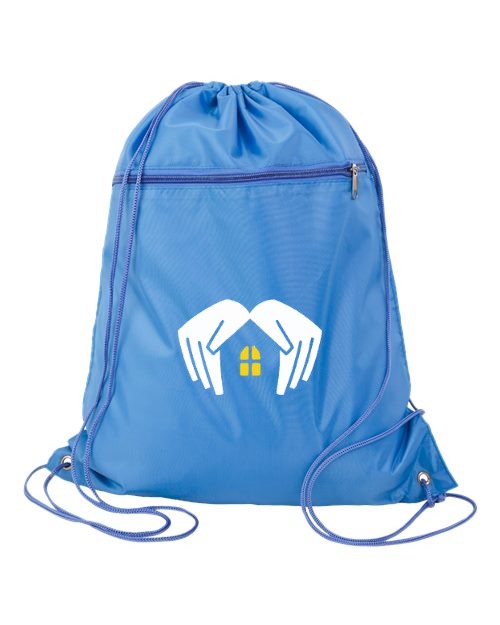 Drawstring Backpack - Carolina Blue
