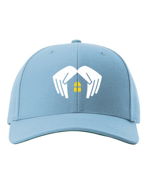 Embroidered Snapback Cap - Columbia Blue