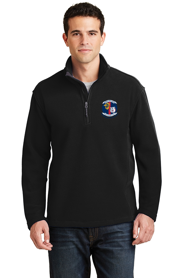 KSSF218 Black Fleece 1/4" Zip-Up Pullover