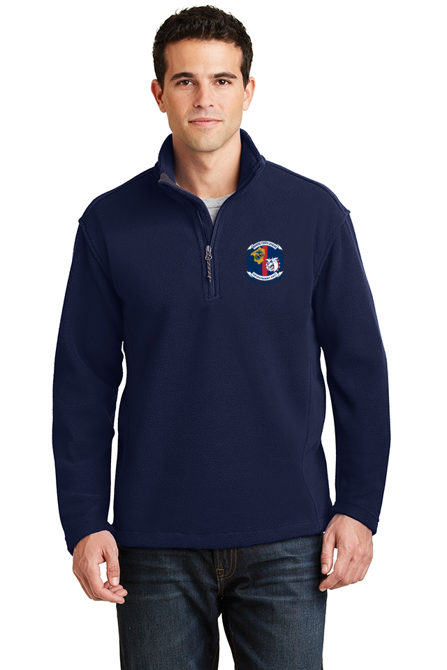 KSSF218 Navy Fleece 1/4" Zip-Up Pullover