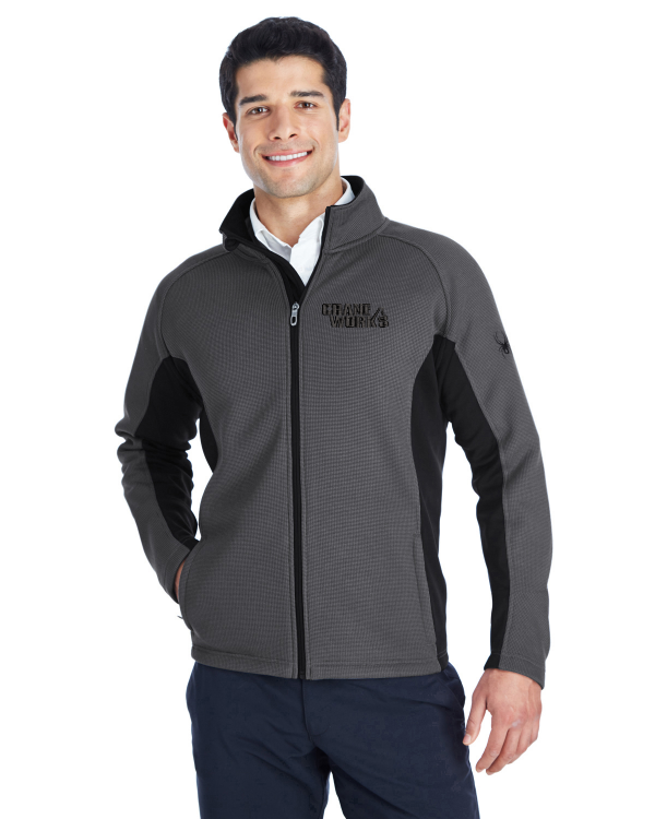 Spyder Men's Constant Full-Zip Sweater Fleece Jacket embroidered