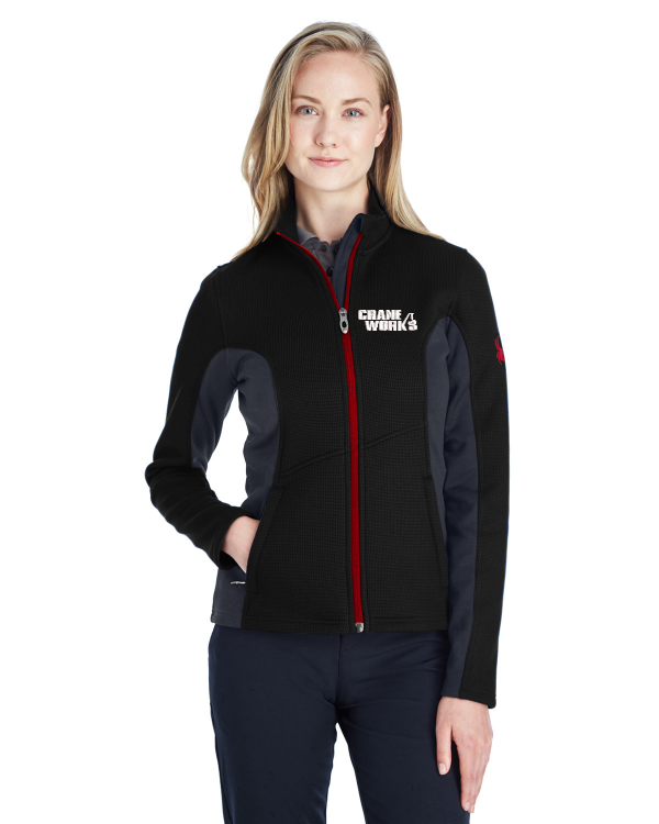 Spyder Ladies' Constant Full-Zip Sweater Fleece Jacket embroidered