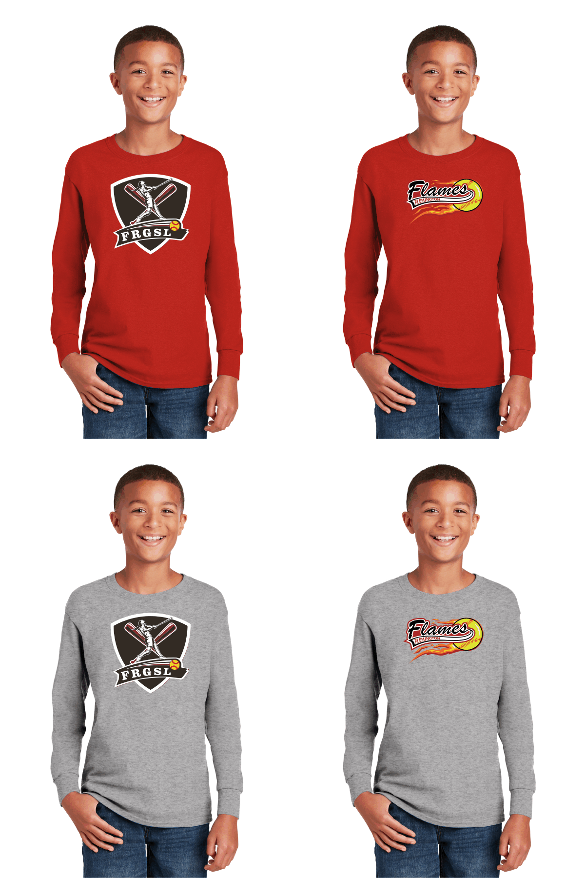 Gildan Youth Heavy Cotton 100% Cotton Long Sleeve T-Shirt printed full front