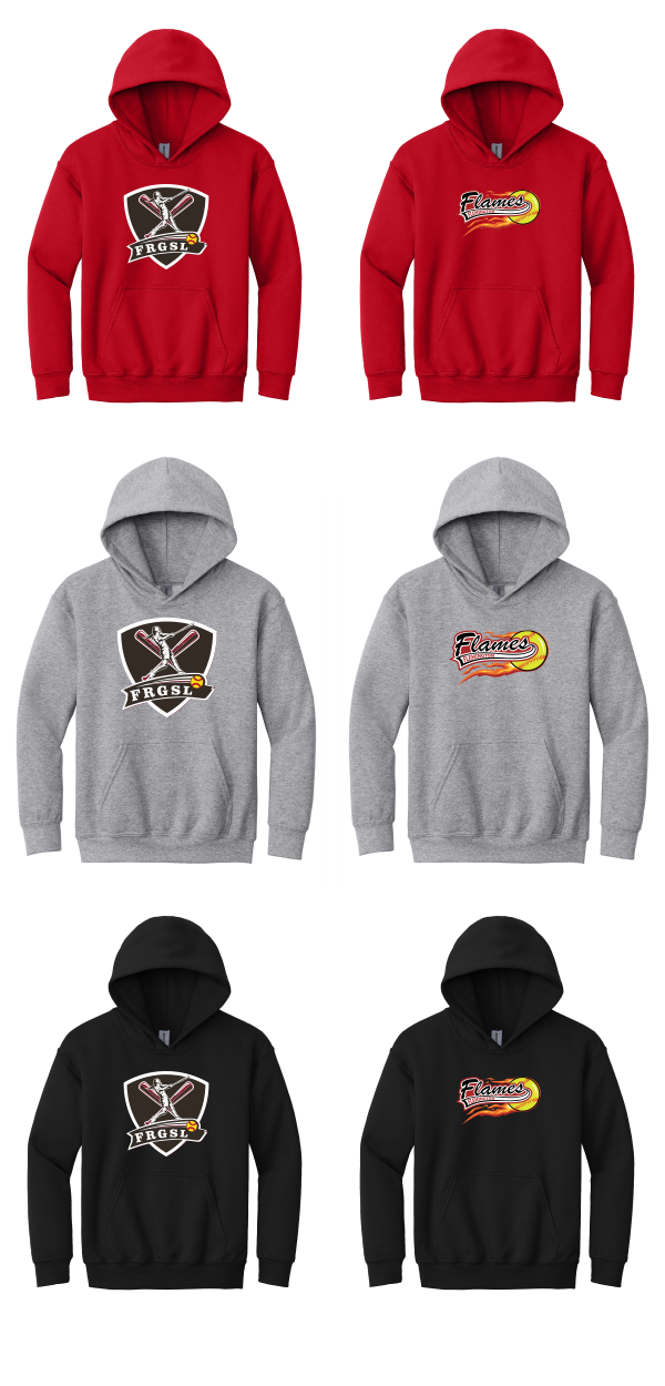 Gildan - Youth Heavy Blend Hooded Sweatshirt printed full front