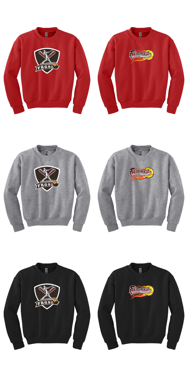 Gildan - Youth Heavy Blend Crewneck Sweatshirt printed full front