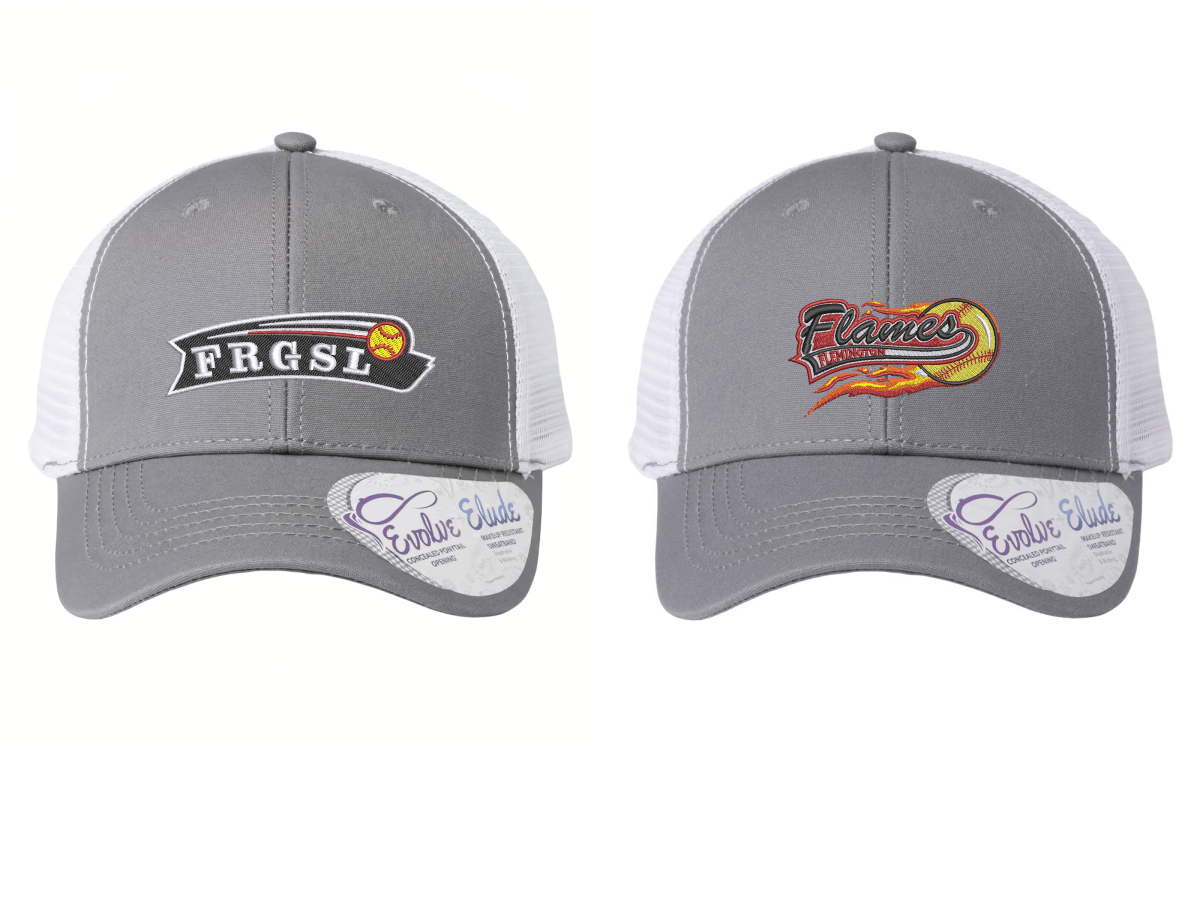 Women's Ponytail Modern Trucker Cap embroidered