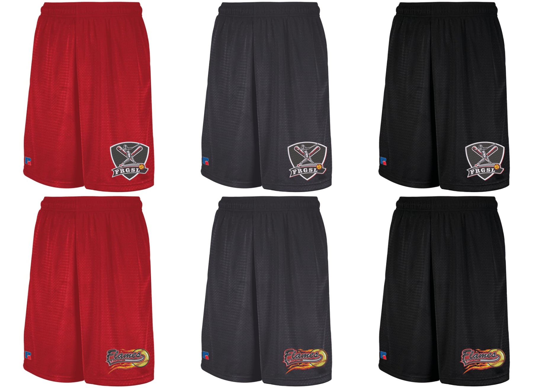 Mesh Shorts With Pockets embroidered left leg