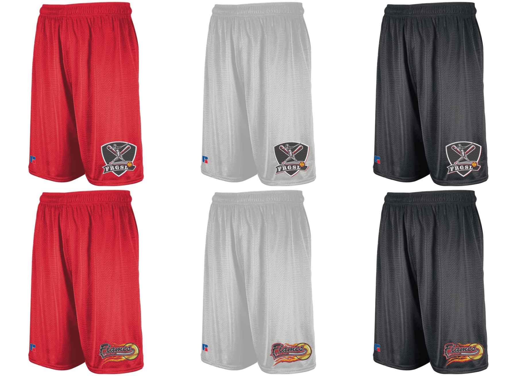 Youth Dri-Power Mesh Shorts embroidered left leg