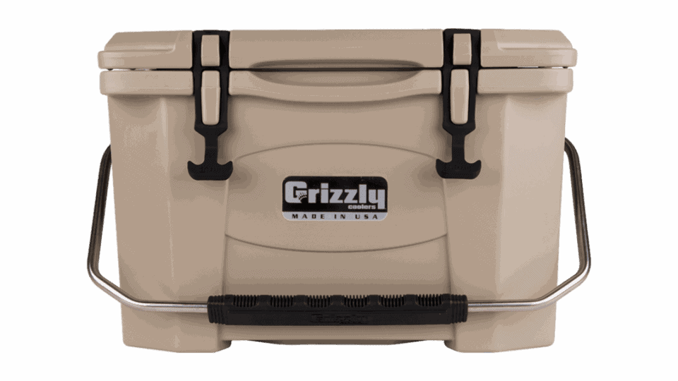Grizzly 20 Quart Cooler Printed on Lid