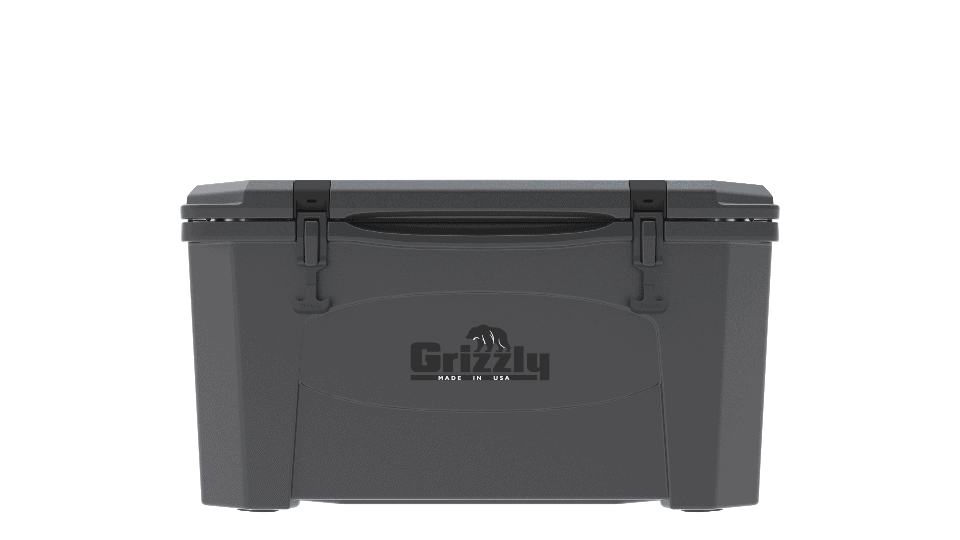 Grizzly 45 Quart Cooler Printed on Lid