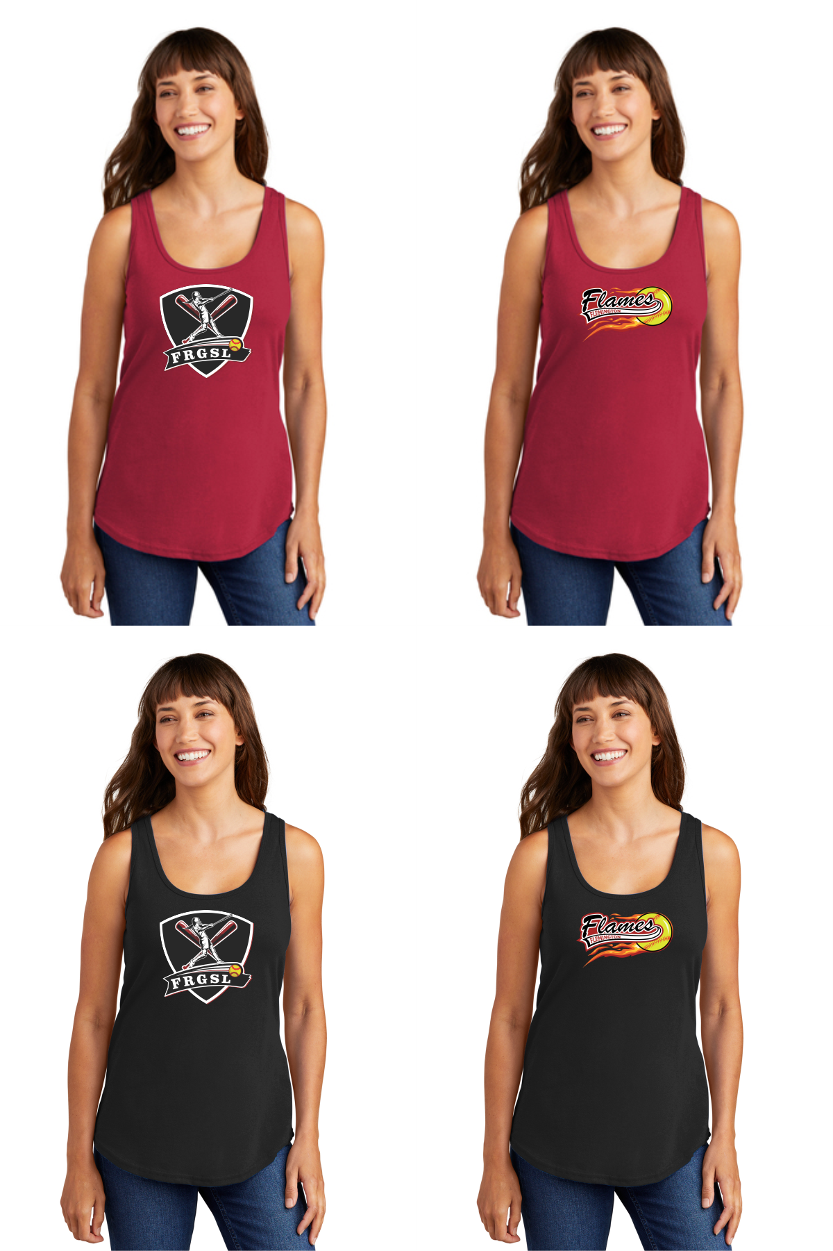 Port & Company Ladies Core Cotton Tank Top printed full front