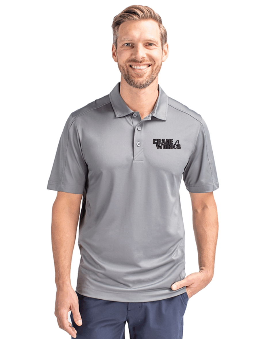 Cutter & Buck Prospect Eco Textured Stretch Recycled Men's Big & Tall Polo embroidered