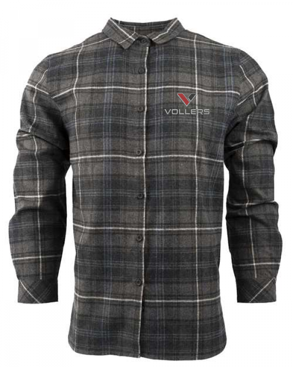 Burnside Women's No Pocket Yarn-Dyed Long Sleeve Flannel Shirt Embroidered