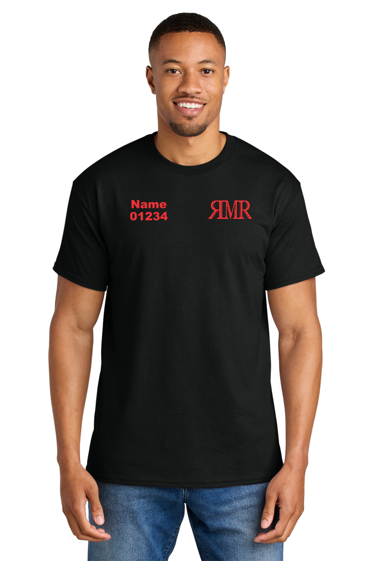 Black Gildan 50/50 Cotton/Poly T-Shirt