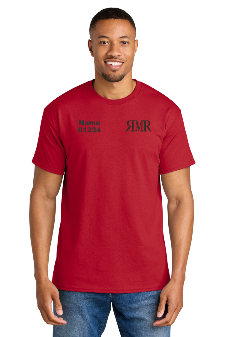 Red Gildan 50/50 Cotton/Poly T-Shirt