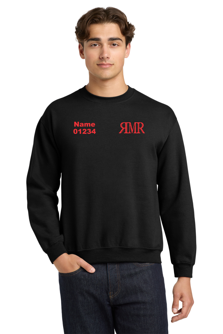 Black Gildan Heavy Blend Crewneck Sweatshirt