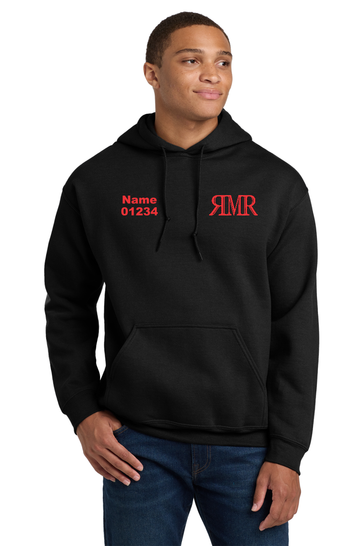 Black Gildan Heavy Blend Hooded Sweatshirt
