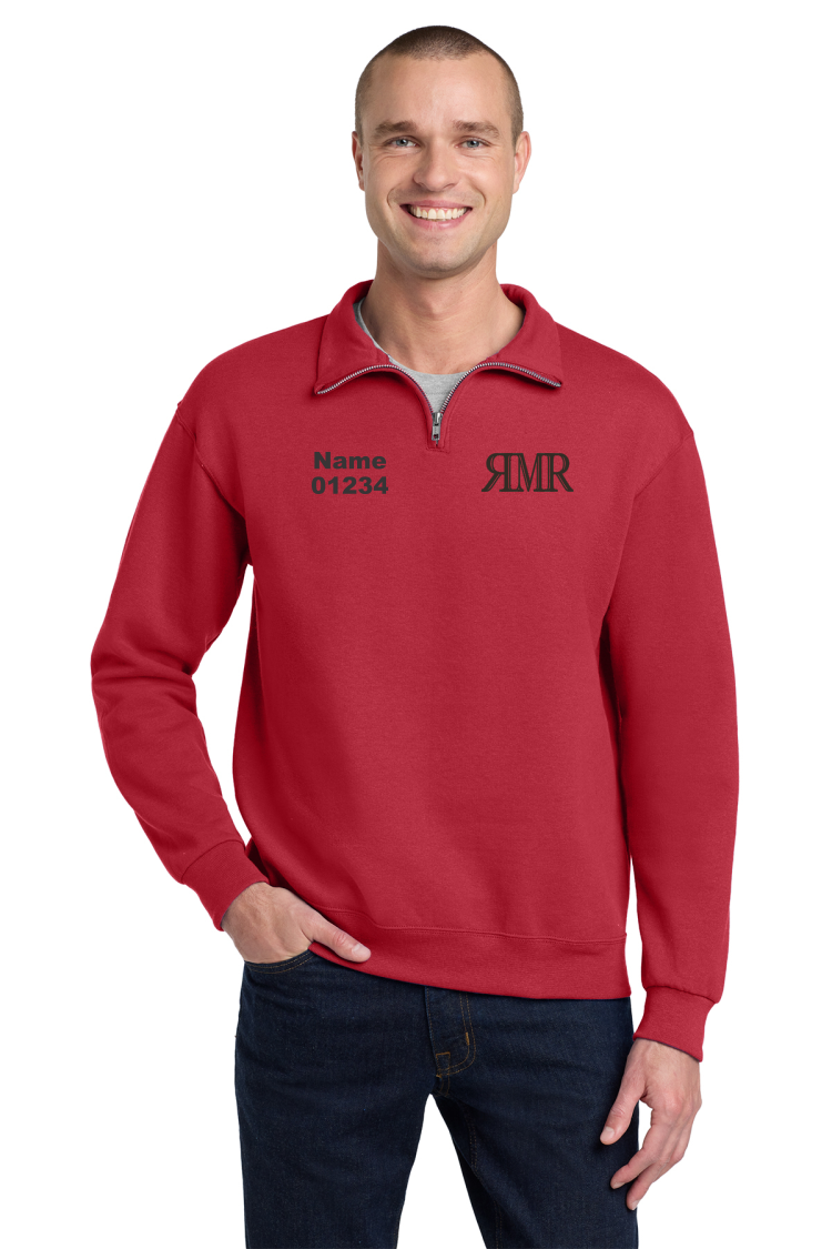 Red Jerzeres 1/4-Zip Cadet Collar Sweatshirt