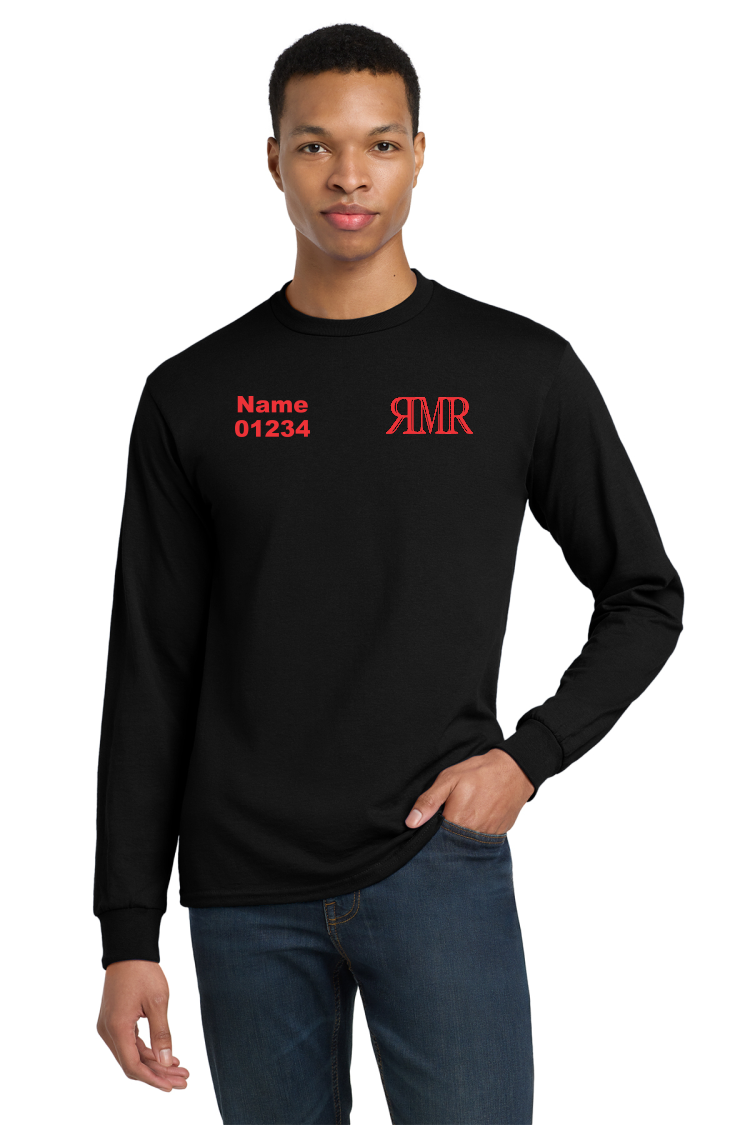 Black Gildan 50/50 Cotton/Poly Long Sleeve T-Shirt