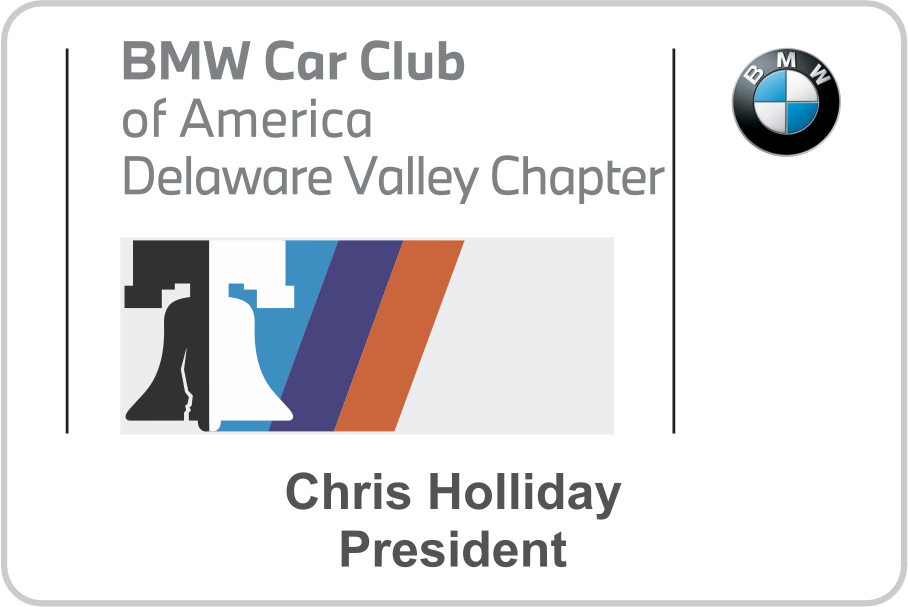 BMW Car Club of America Name Badge with Magnetic Holder