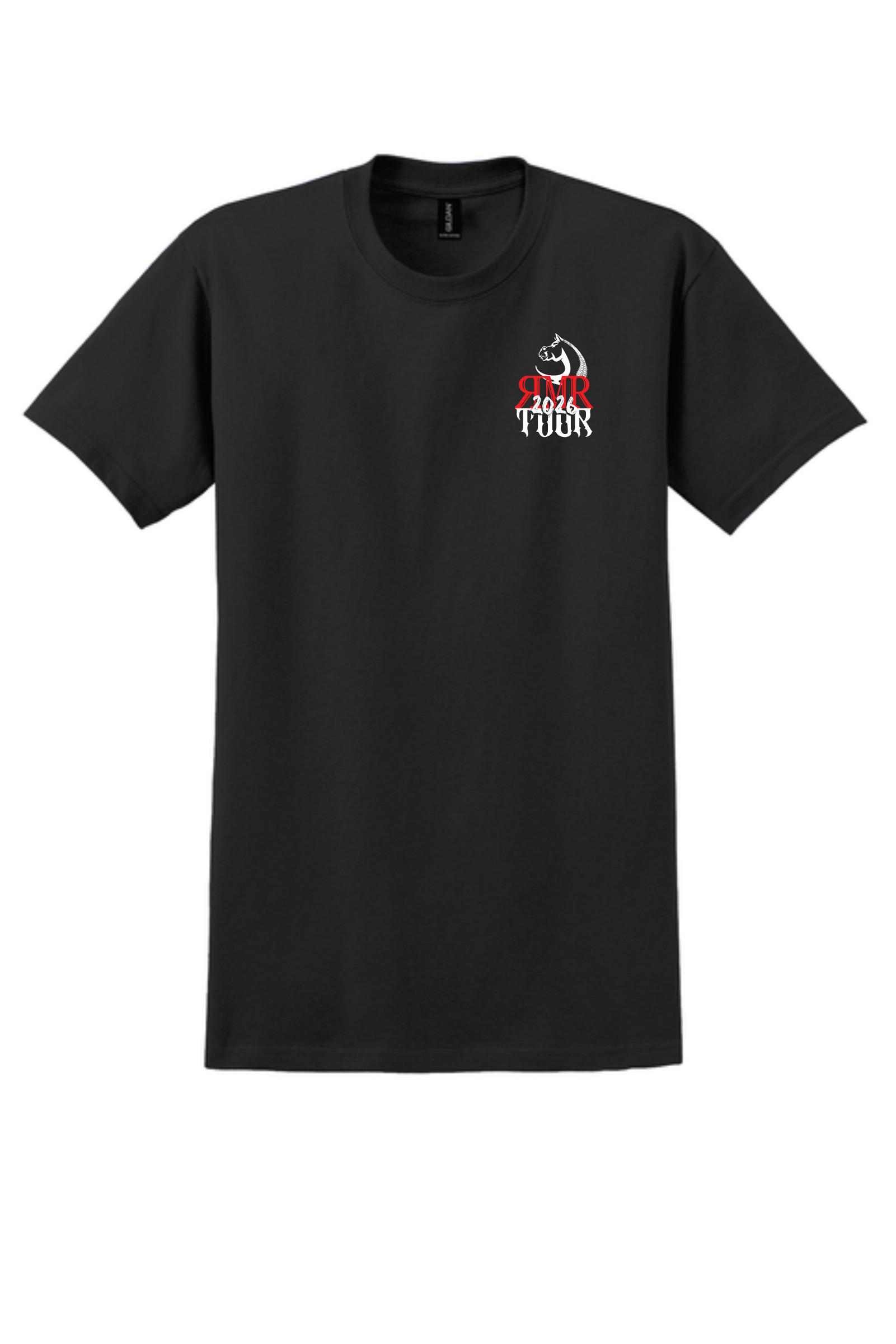 Black Gildan Ultra Cotton 100% US Cotton Tour T-Shirt