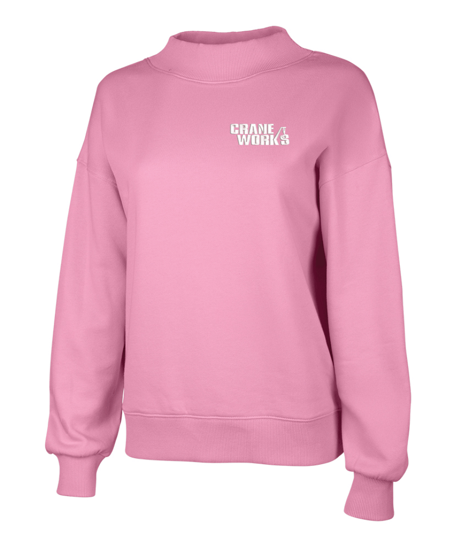 Charles River Womens Willow Mock-Neck Sweatshirt embroidered