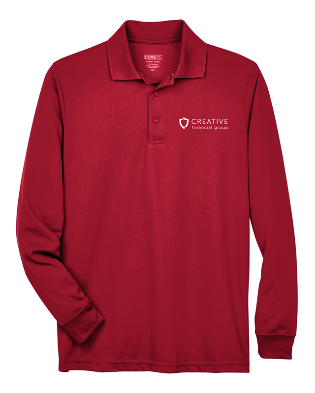 Core 365 Men's Pinnacle Performance Long-Sleeve Pique Polo