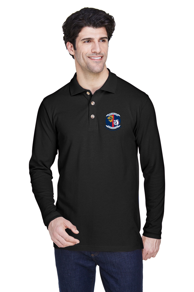 KSS8532 Black Long Sleeve Polo