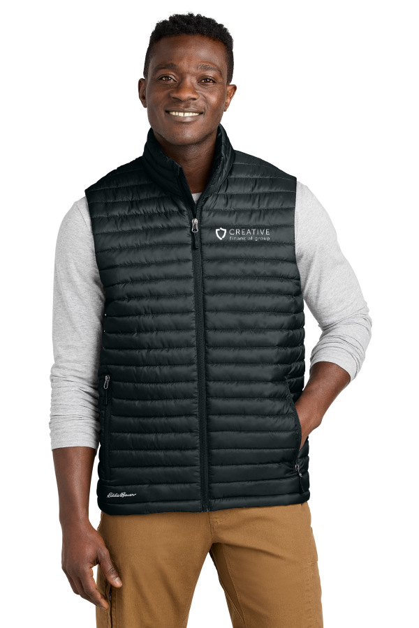 Eddie Bauer Packable Quilted Vest embroidered