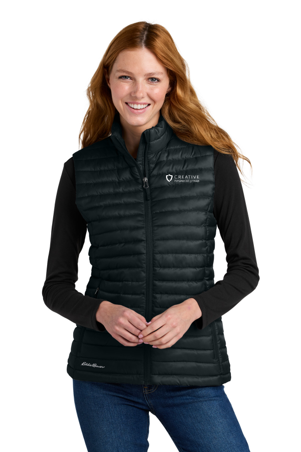Eddie Bauer Women's Packable Quilted Vest embroidered