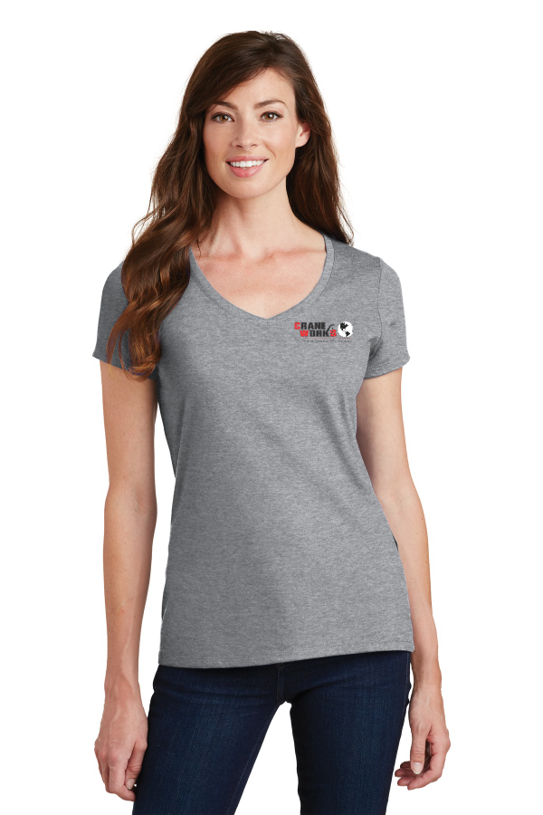 Port & Company Women s Fan Favorite V-Neck Tee printed