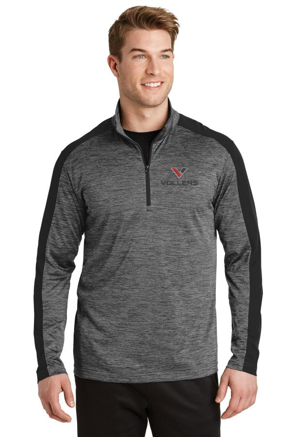 Sport-Tek PosiCharge Electric Heather Colorblock 1/4-Zip Pullover Embroidered