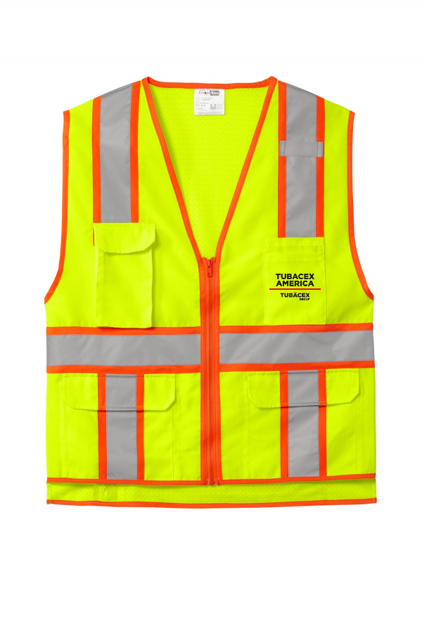 CornerStone ANSI 107 Class 2 Surveyor Zippered Two-Tone Vest