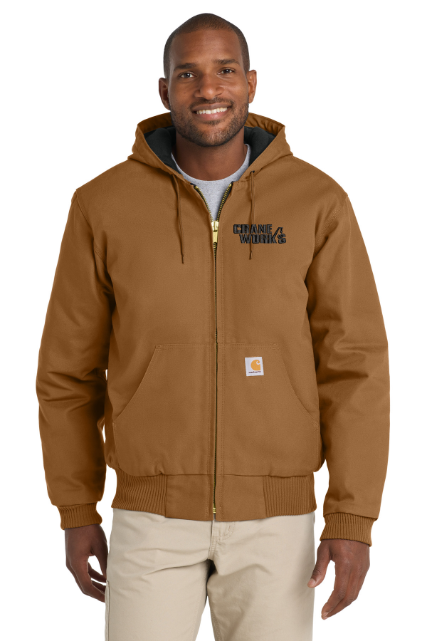 Carhartt Quilted-Flannel-Lined Duck Active Jac embroidered
