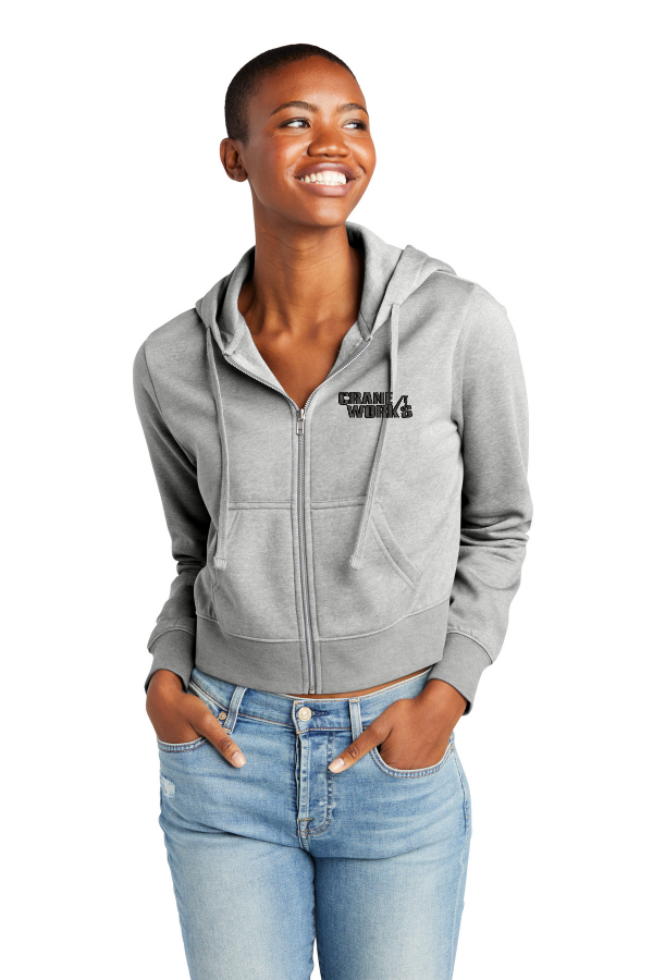 District Women's V.I.T. Fleece Full-Zip Hoodie embroidered