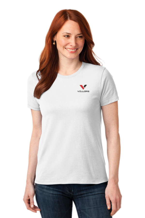 Port & Company Women's Core Blend Tee printed left chest