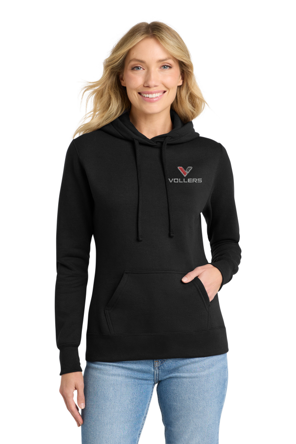Port & Co Womens Core Fleece Pullover Hooded Sweatshirt Embroidered