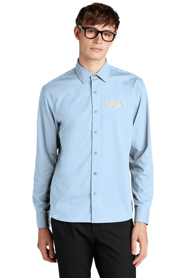 Mercer+Mettle Long Sleeve Stretch Woven Shirt embroidered