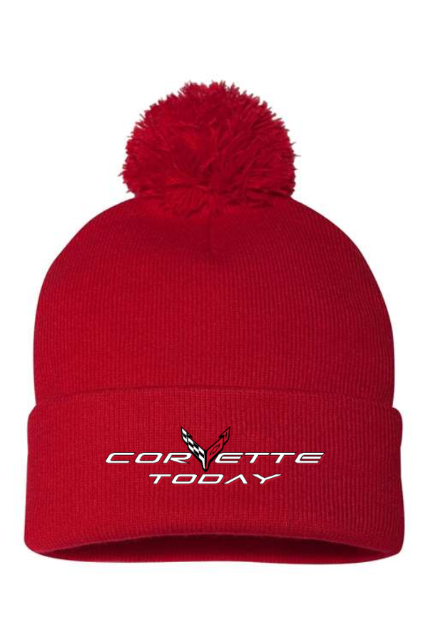 12" Pom-Pom Cuffed Beanie