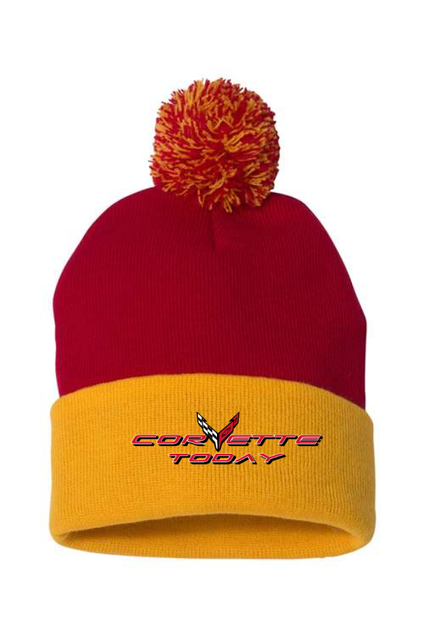 12" Pom-Pom Cuffed Beanie