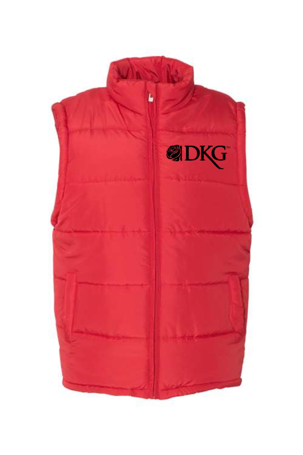 Puffer Vest with left chest embroidery